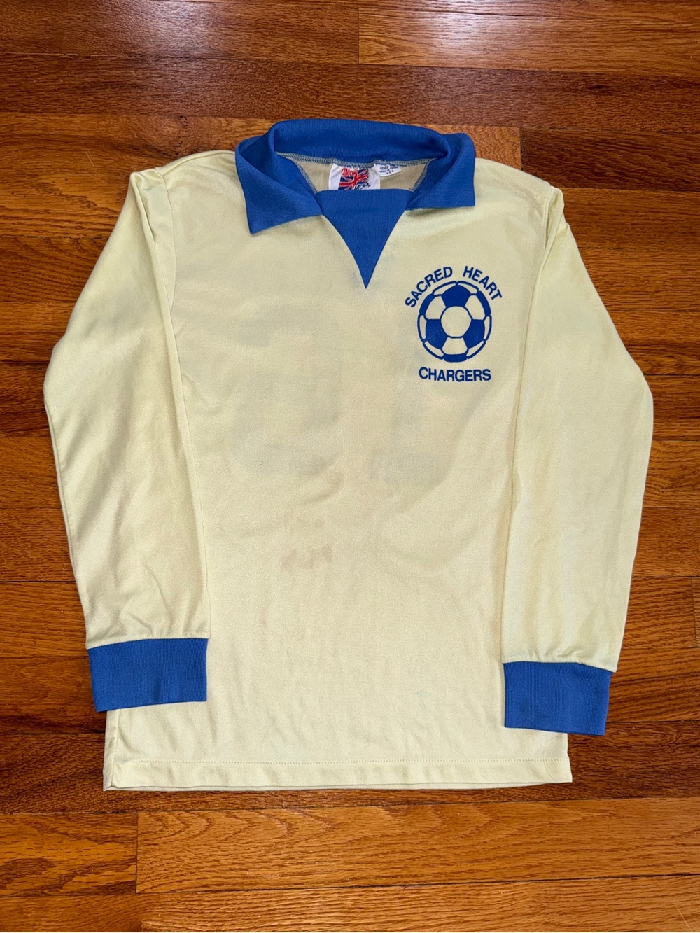 Sacred Heart Soccer 70s 80s Vintage Football Long Sleeve Kids 10/12 14x21 Jersey